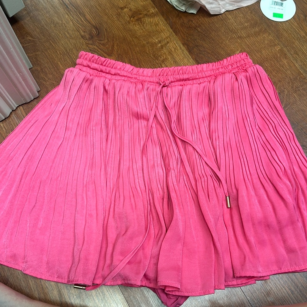 Pink flowy skirt